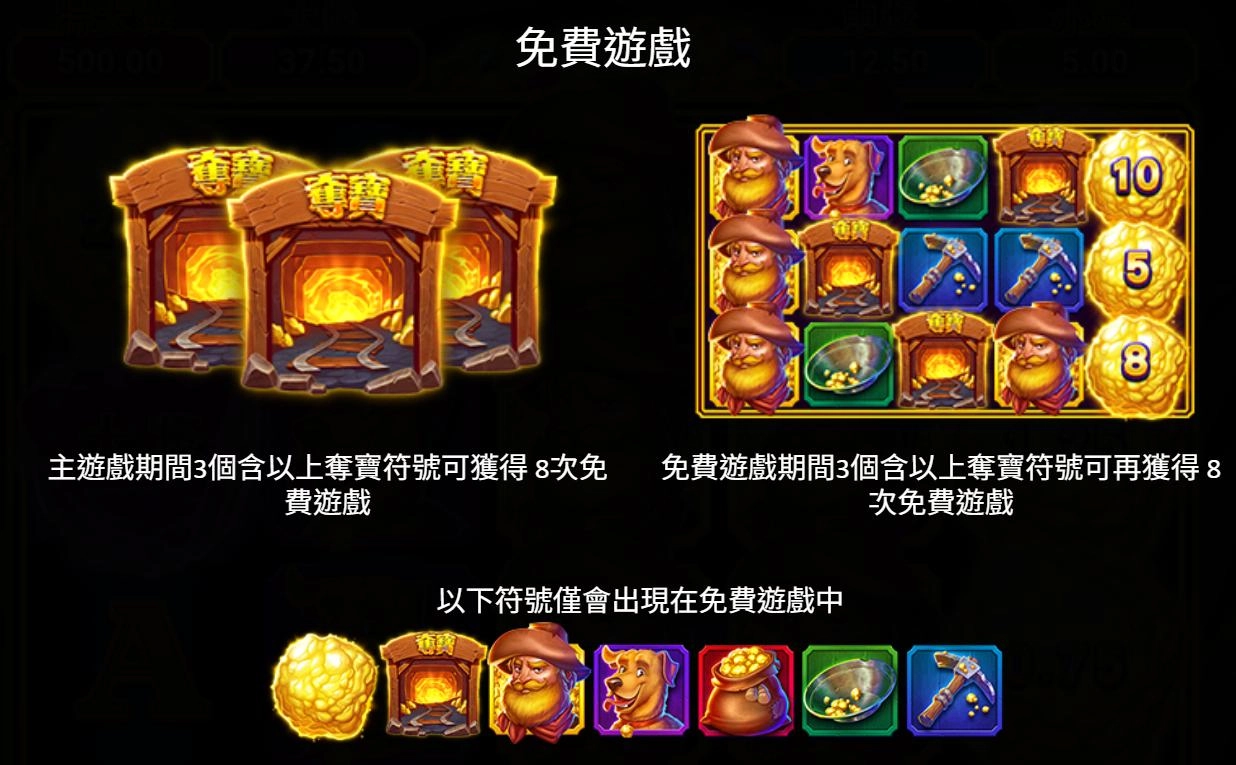 bng電子-淘金樂-集鴻運-免費遊戲說明