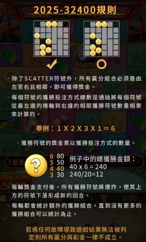 atg試玩《武俠》:32400規則