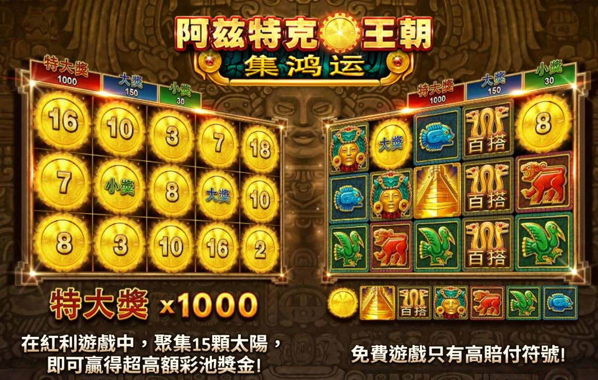 bng電子-阿茲特克王朝-集鴻運-遊戲完整介紹指南