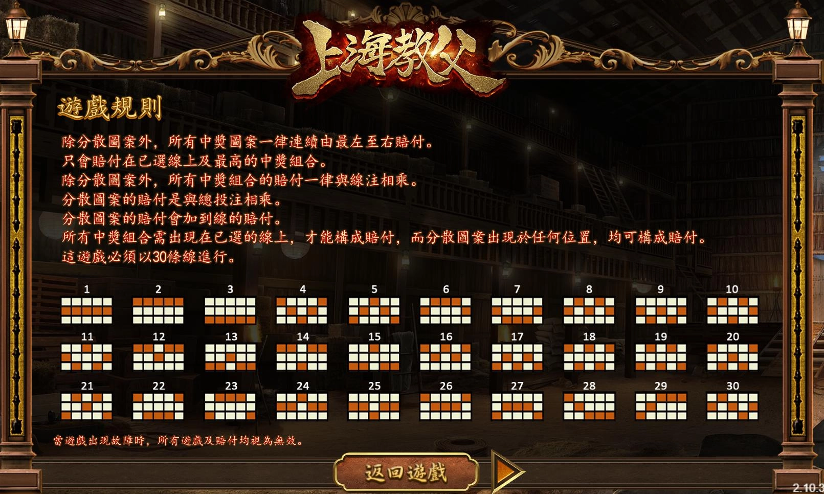 SA Gaming電子老虎機-上海教父-遊戲規則