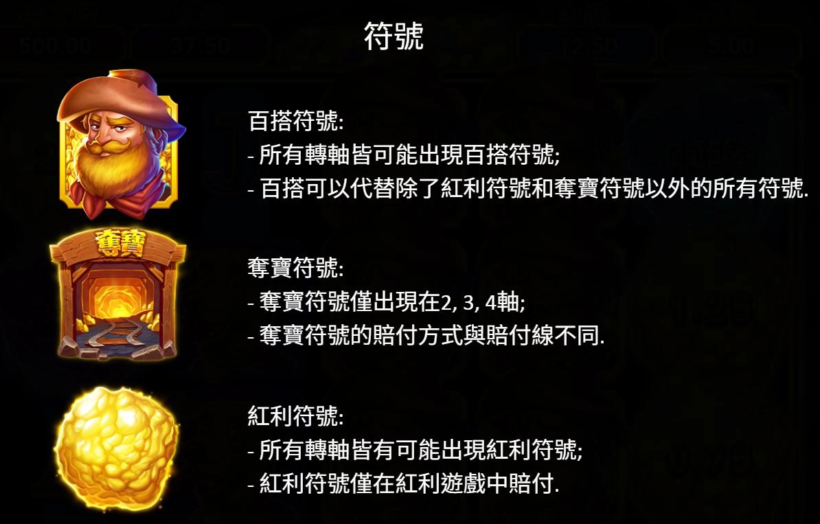 bng電子-淘金樂-集鴻運-符號說明